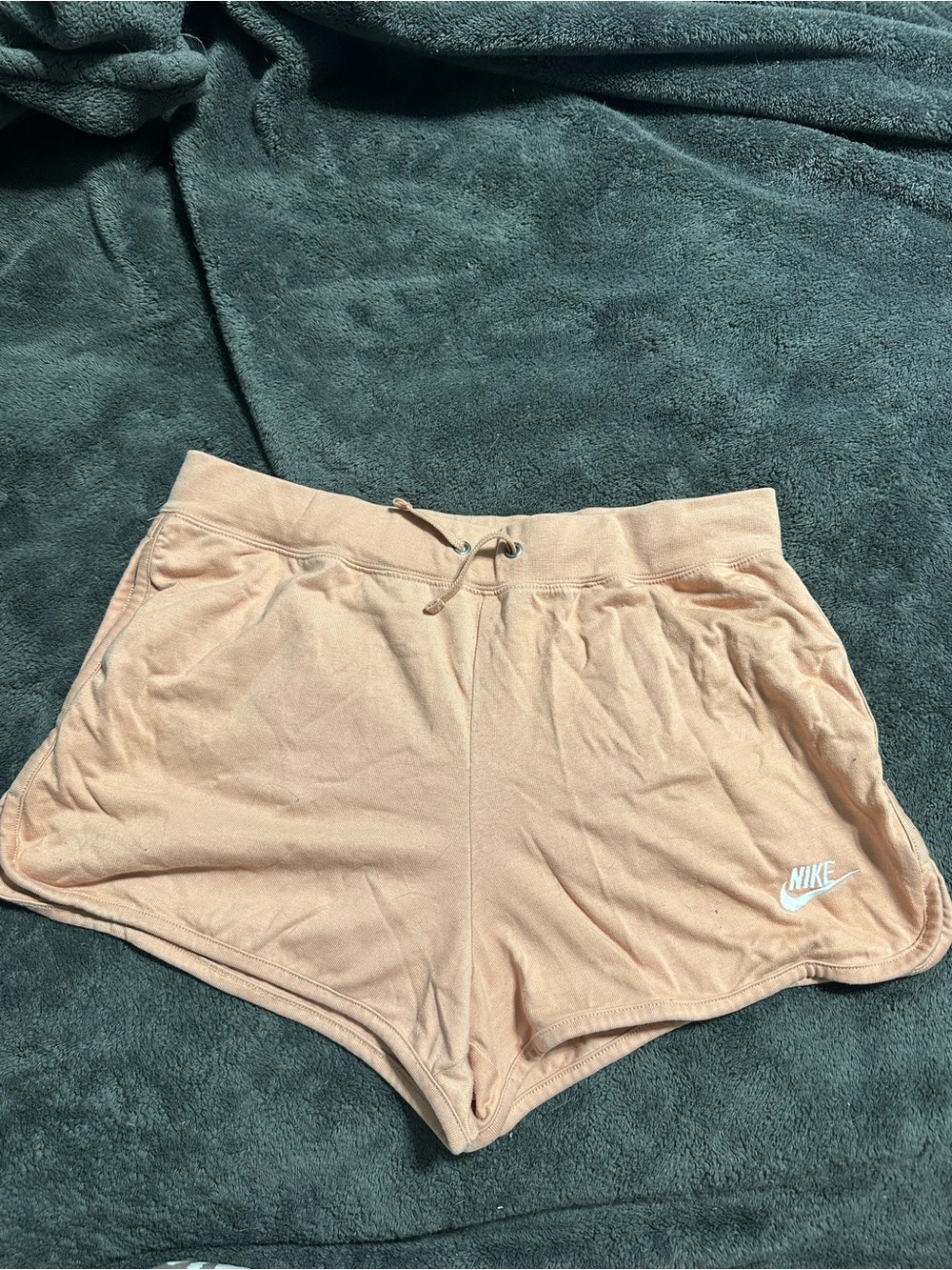 Nike Women's Peach Drawstring Athletic Shorts
